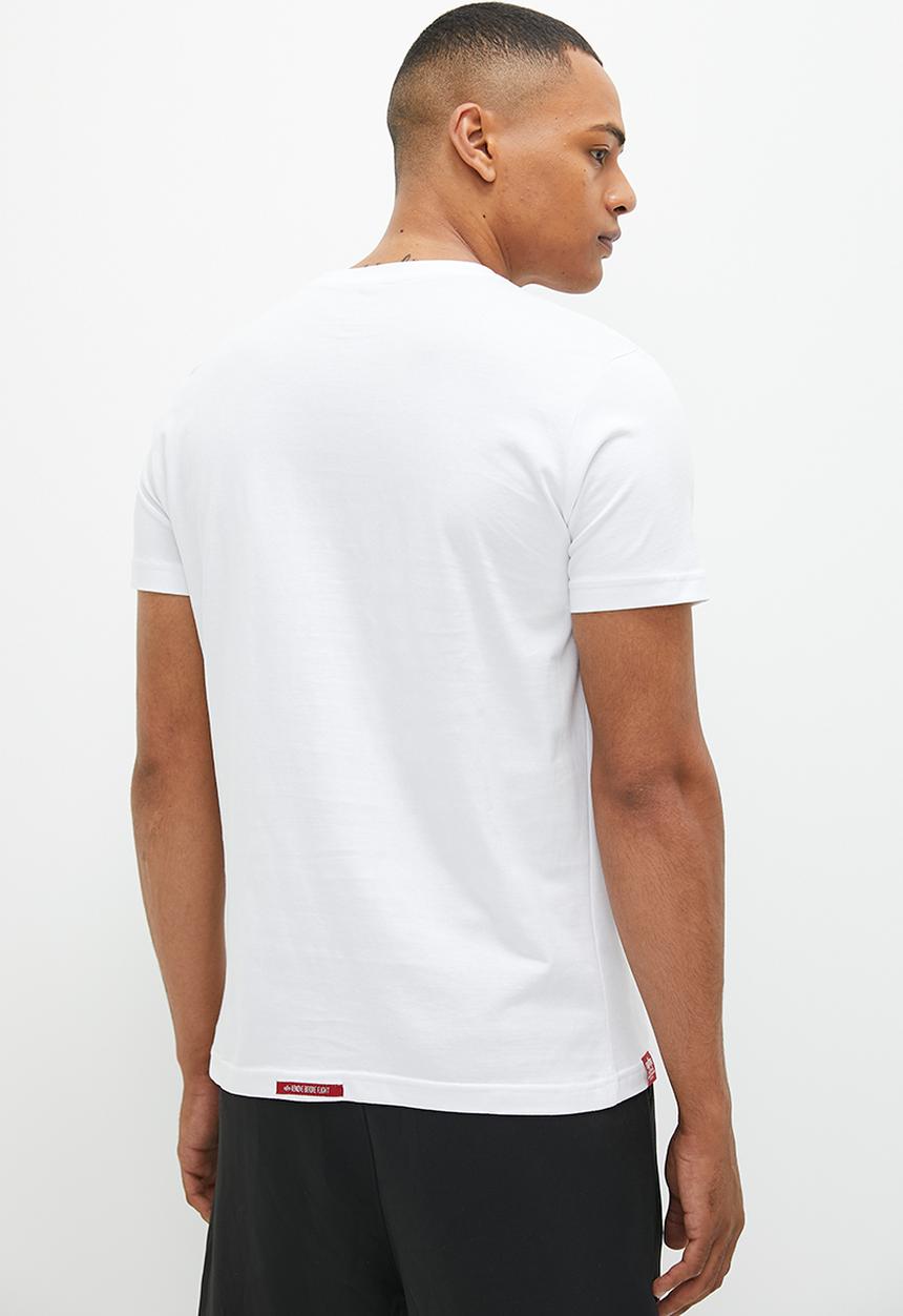 Alpha Industries - Ai rainbow logo tee - white
