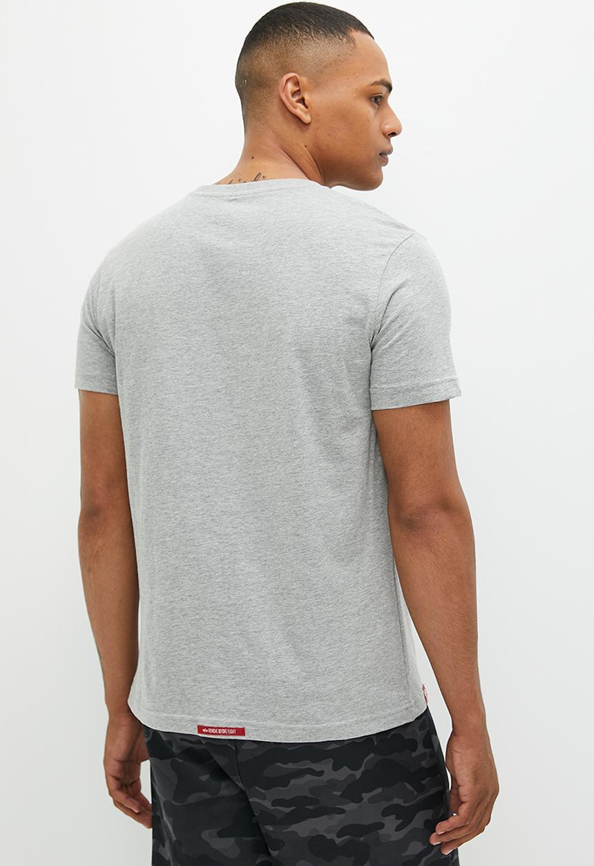 Alpha Industries - Ai rainbow logo tee - grey