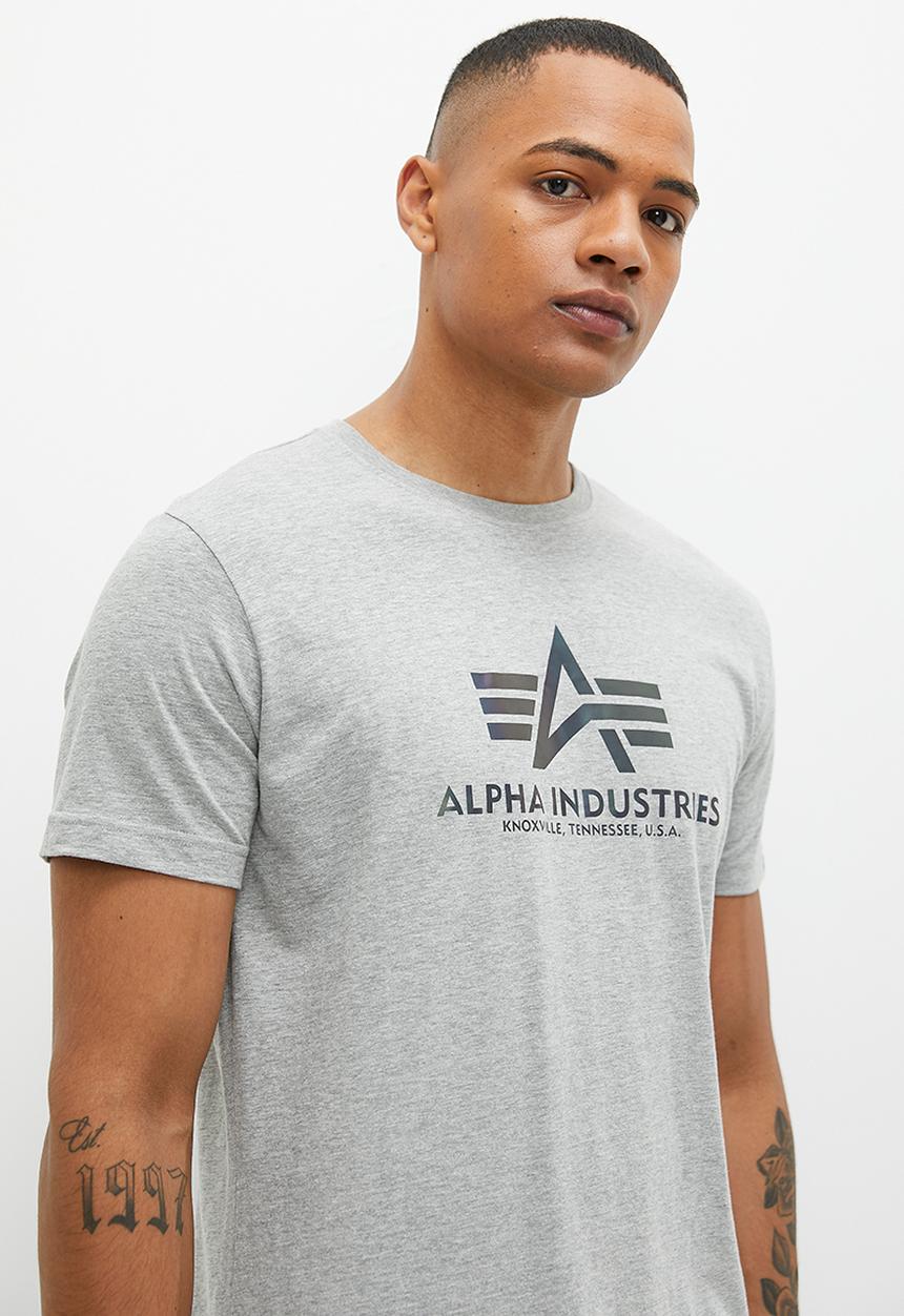 Alpha Industries - Ai rainbow logo tee - grey