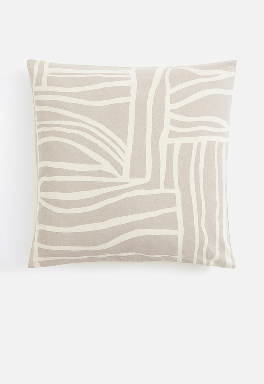 H&M - Patterned cushion cover - greige patterned