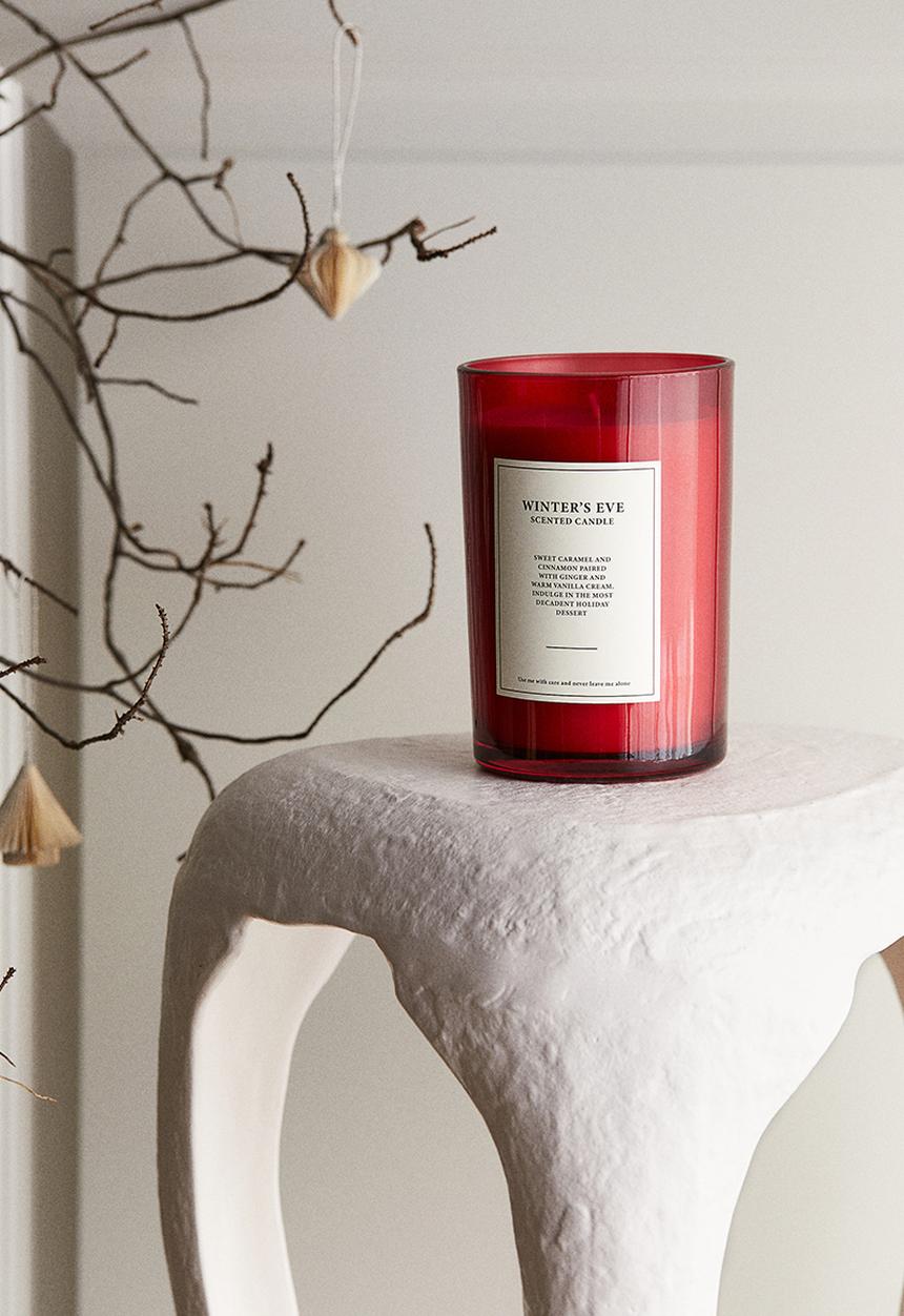 H&M - Large cork-lid scented candle - red winter's eve