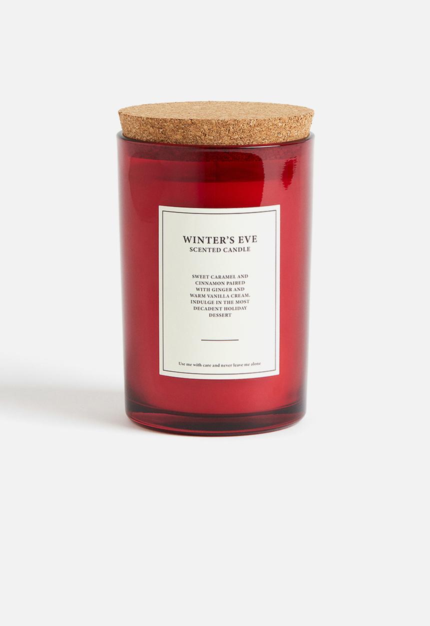 H&M - Large cork-lid scented candle - red winter's eve