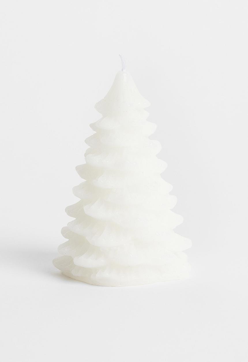 H&M - Fir-tree-shaped candle - white