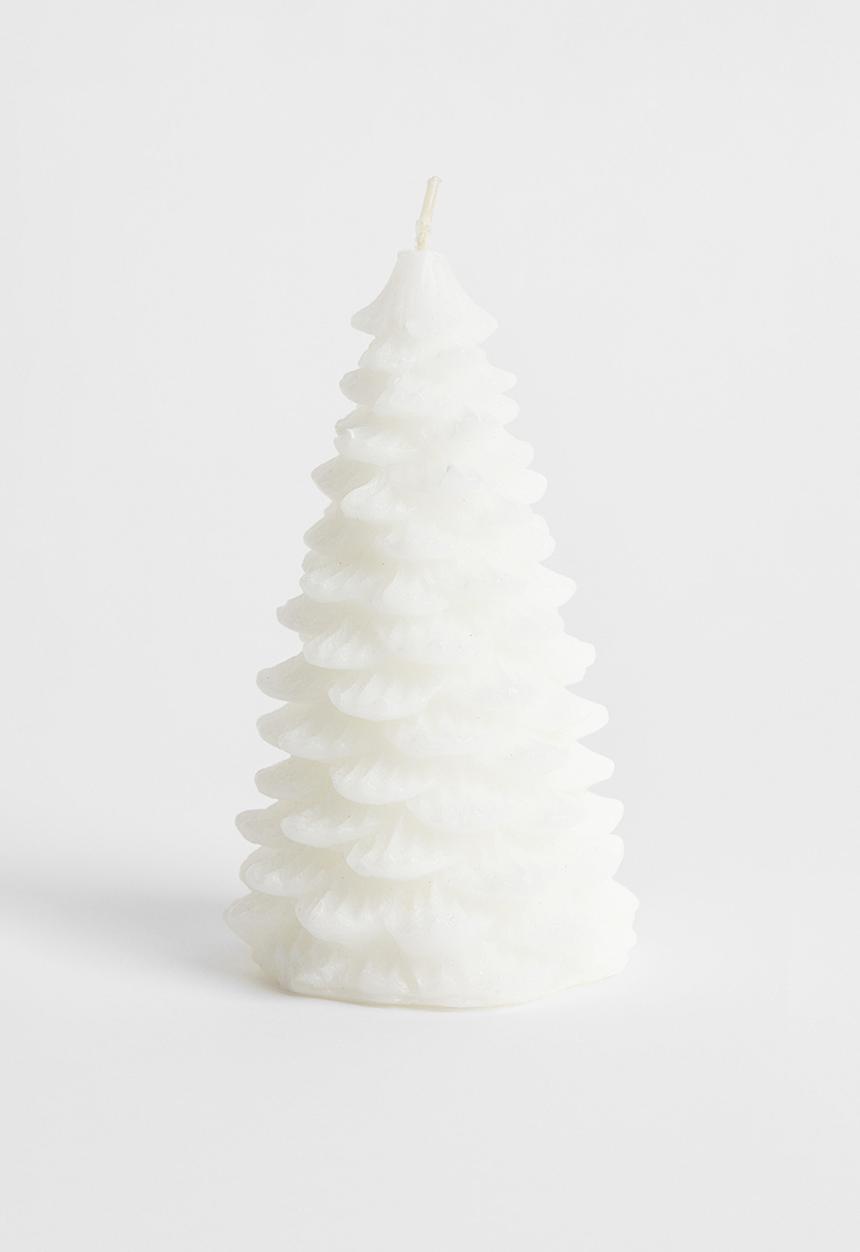 H&M - Fir-tree-shaped candle - white
