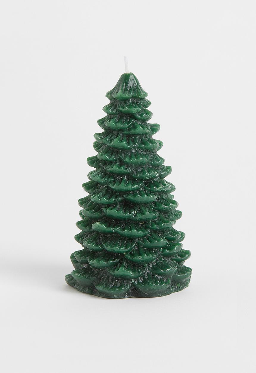 H&M - Fir-tree-shaped candle - green
