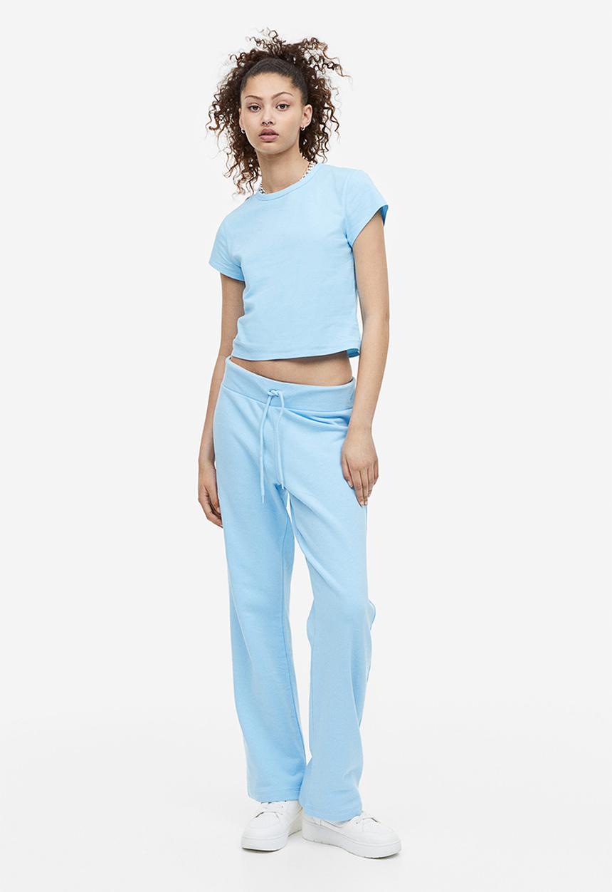 H&M - Cotton jersey t-shirt - light blue 