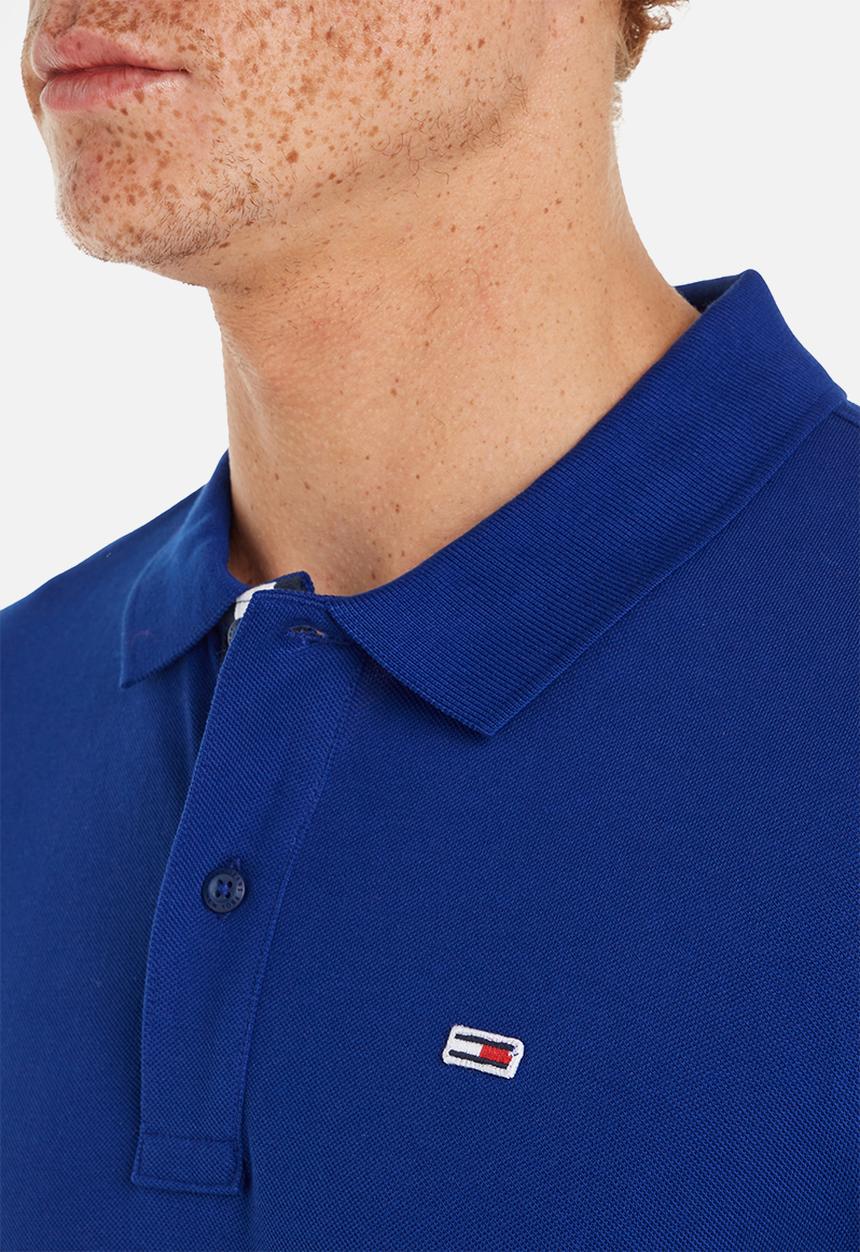 Tommy Hilfiger - TJM slim placket polo - mid blue