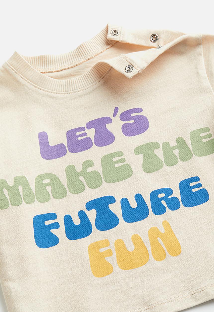 H&M - Printed t-shirt - light beige
