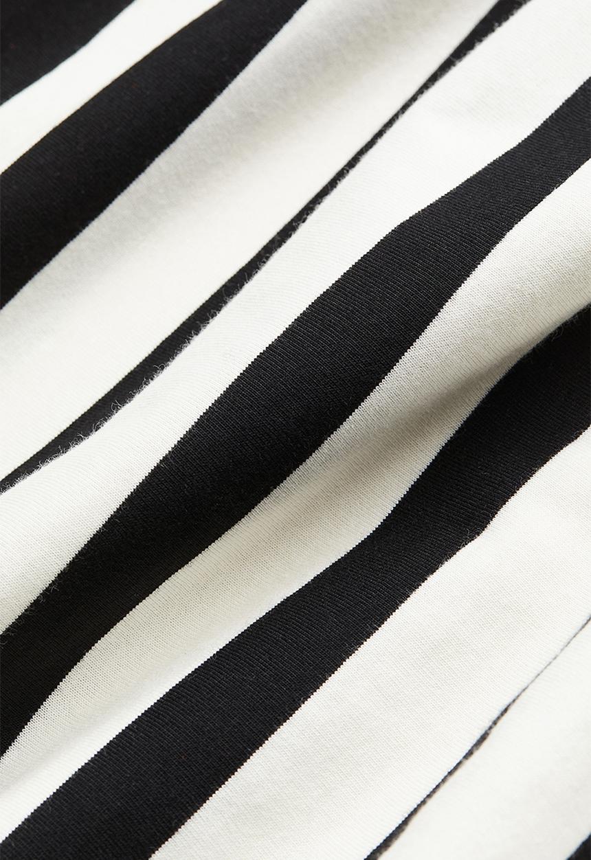 H&M - Cotton t-shirt dress - white black striped