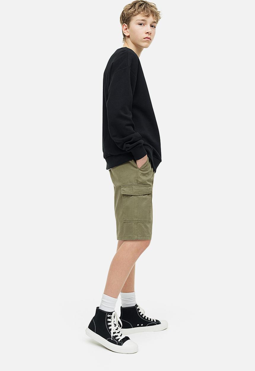 H&M - Twill cargo shorts - khaki green