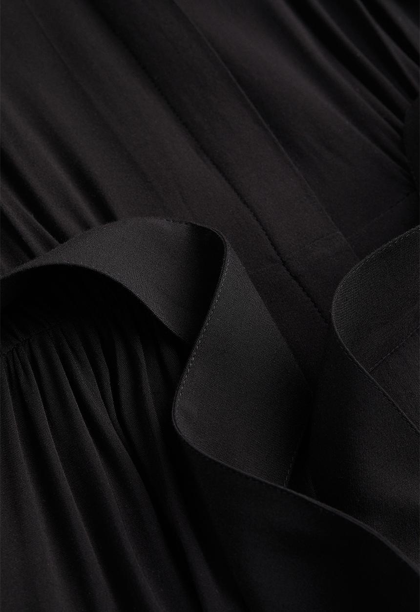H&M - Tie-belt shirt dress - black