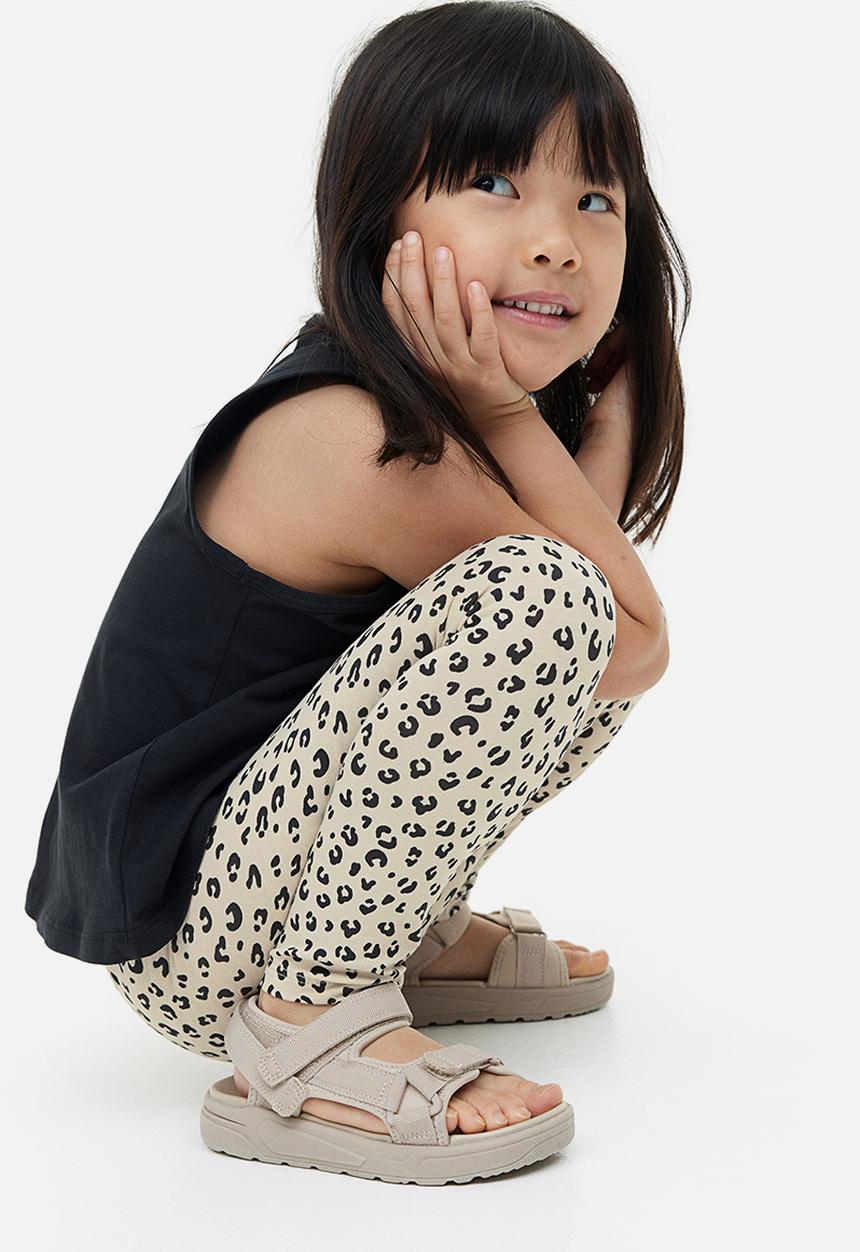 H&M - Leggings - light beige leopard print 