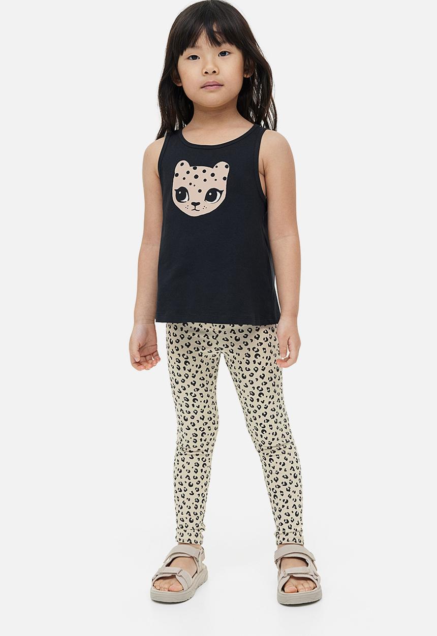 H&M - Leggings - light beige leopard print 