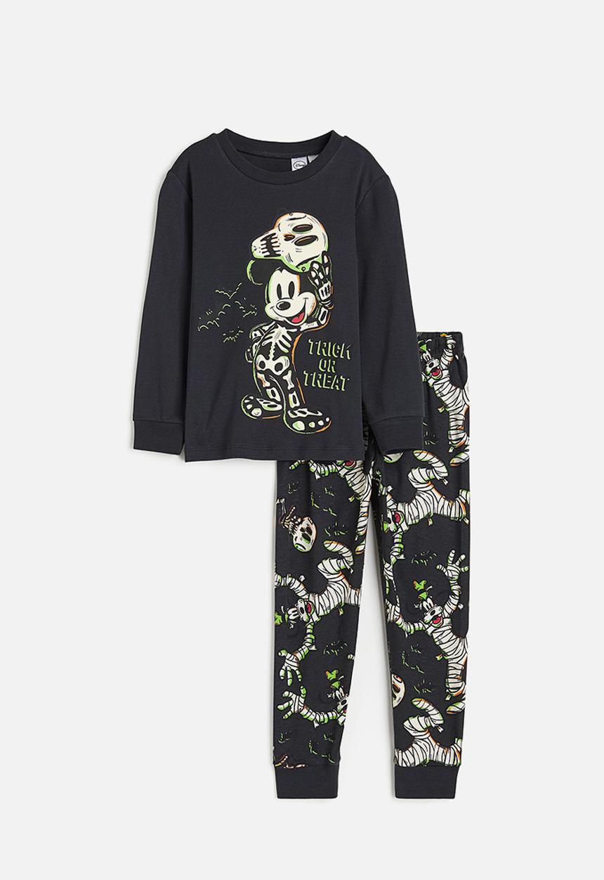 H&M - Printed pyjamas - dark grey disney 