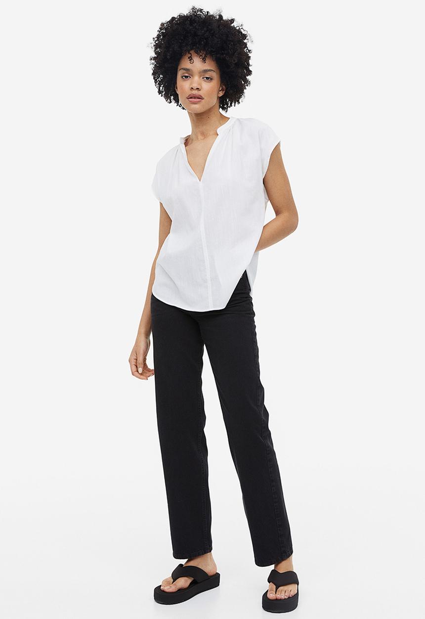 H&M - V-neck blouse - white