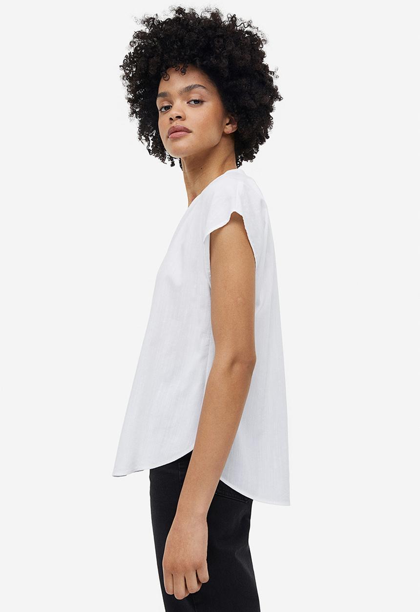 H&M - V-neck blouse - white