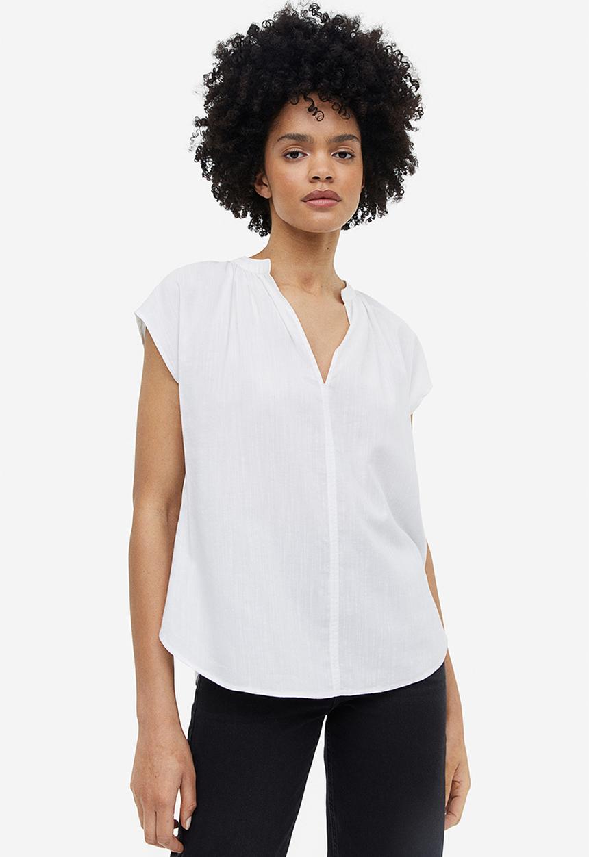 H&M - V-neck blouse - white