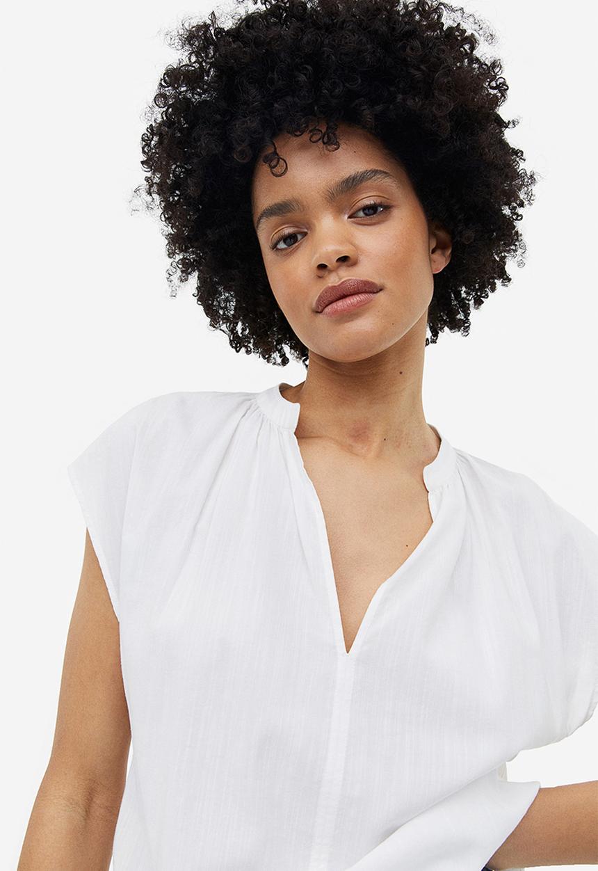 H&M - V-neck blouse - white