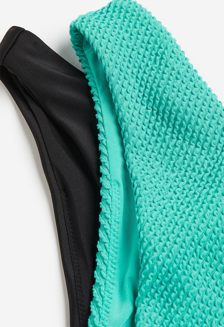 H&M - 2 Pack bikini bottoms - bright green & black 