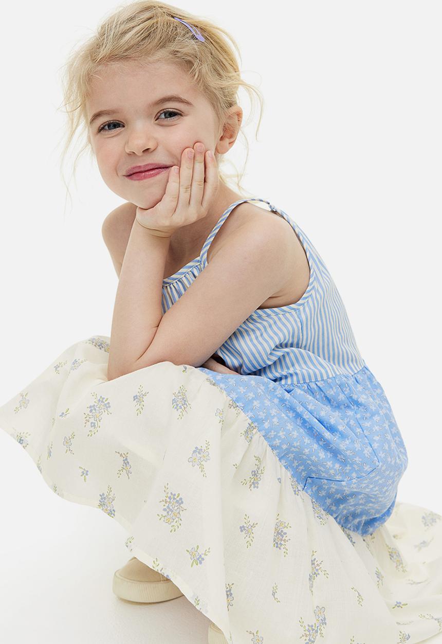 H&M - Sleeveless dress - light blue patterned