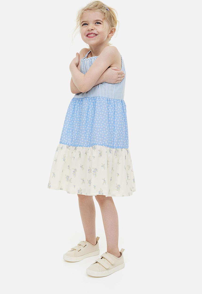 H&M - Sleeveless dress - light blue patterned