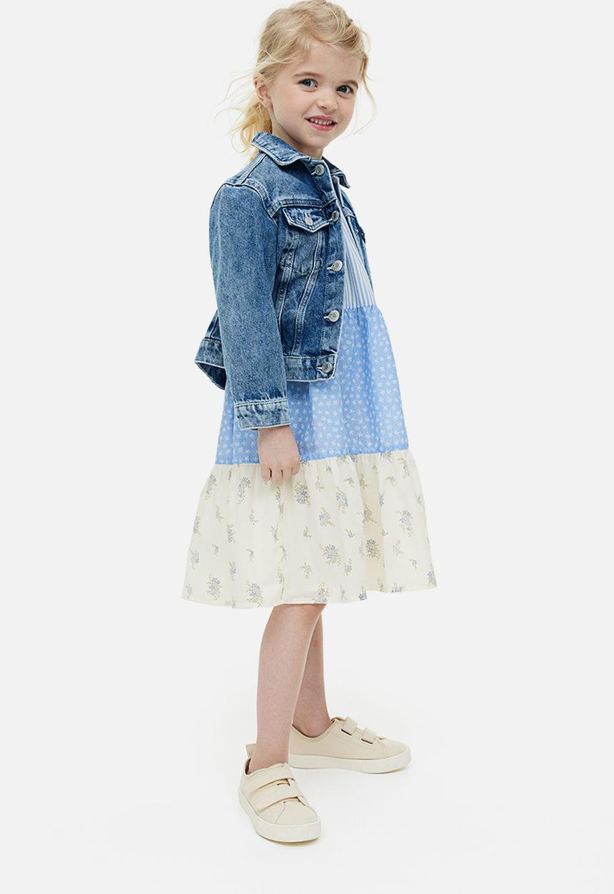 H&M - Sleeveless dress - light blue patterned