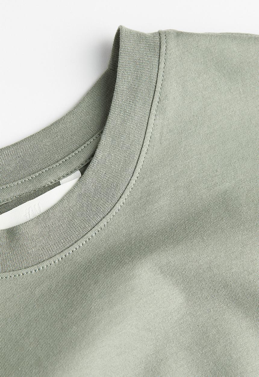H&M - Cotton t-shirt - sage green 