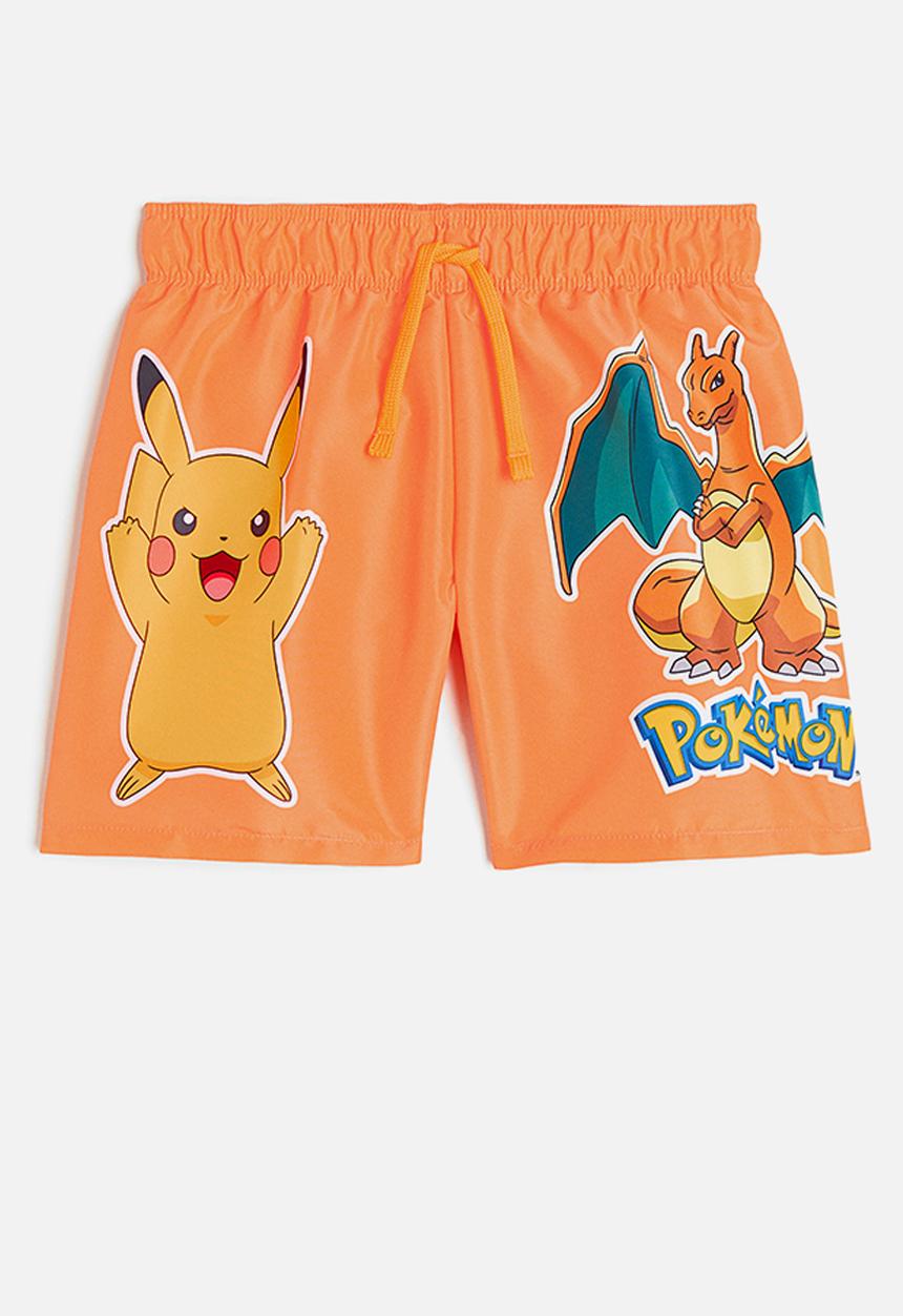 H&M - Printed swim shorts - orange pokémon