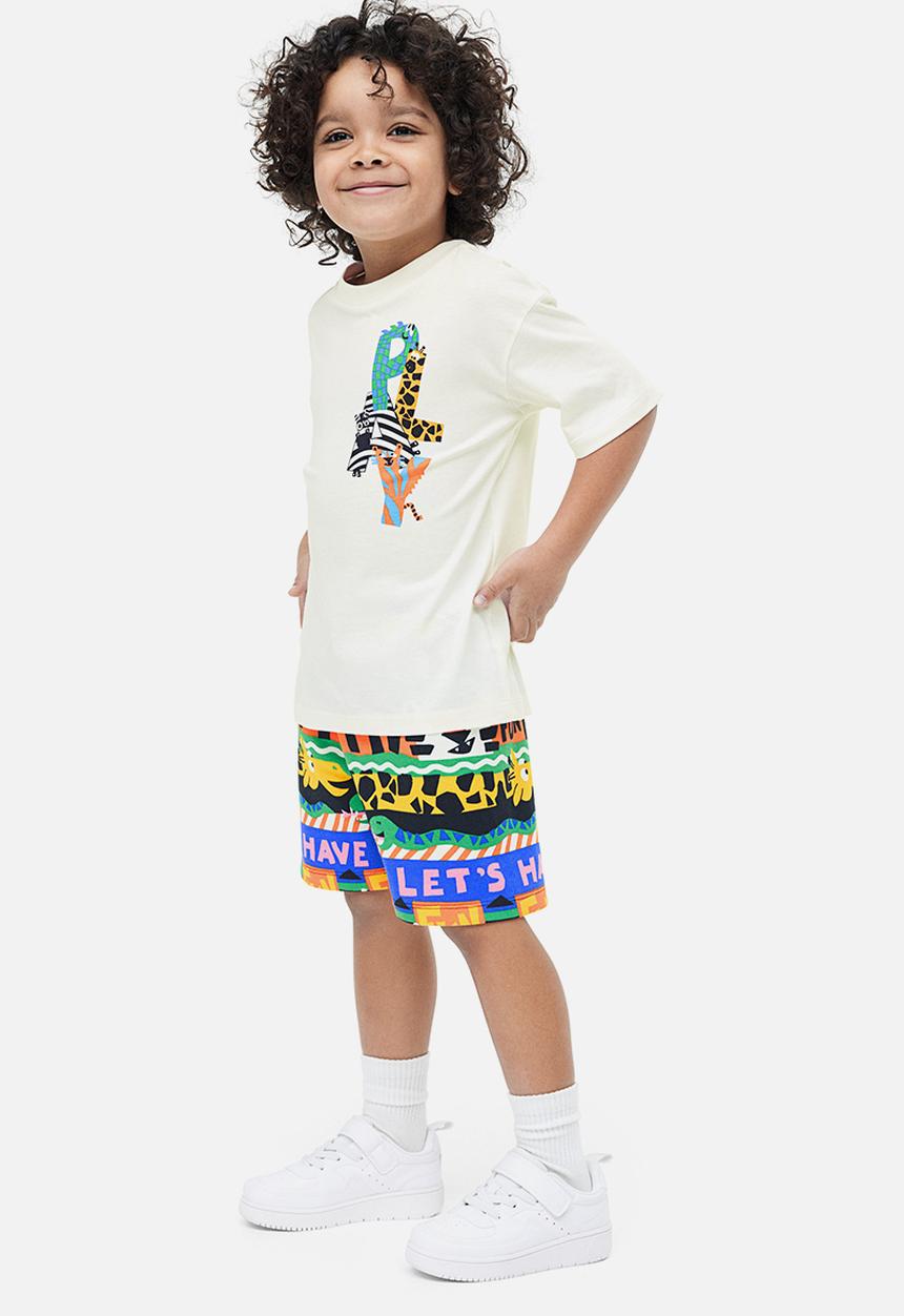H&M - 2-Piece printed set - natural white animals