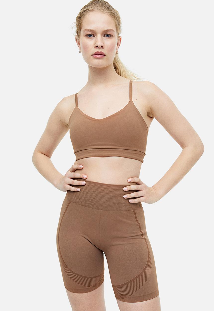 H&M - Drymove™ seamless shaping shorts - light brown
