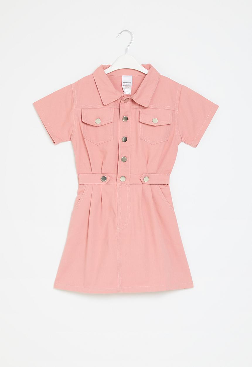 Pop Candy - Girls collared dress - pink