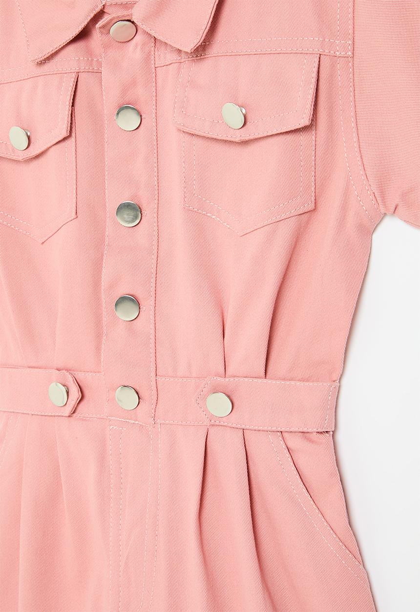 Pop Candy - Girls collared dress - pink