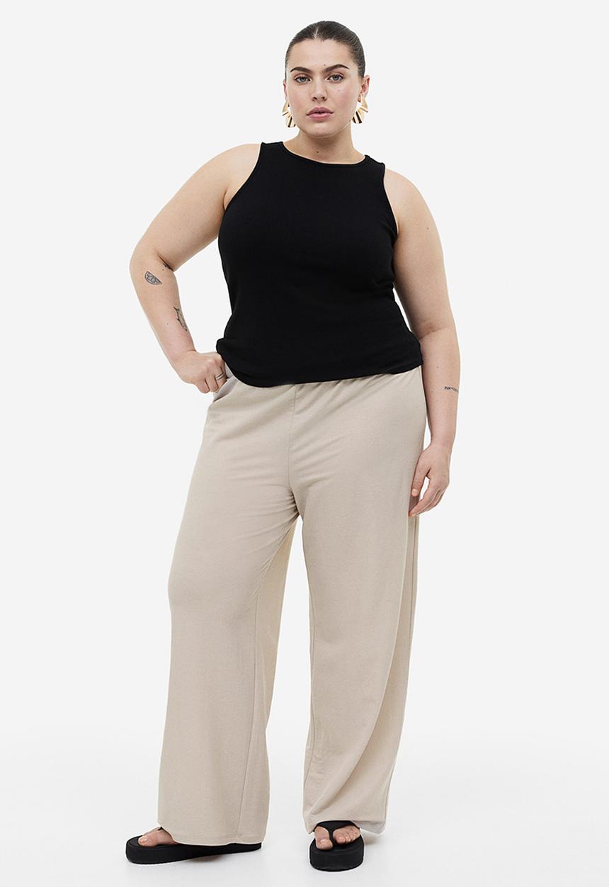 H&M - Pull-on jersey trousers - beige