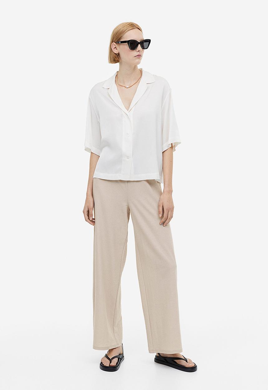 H&M - Pull-on jersey trousers - beige
