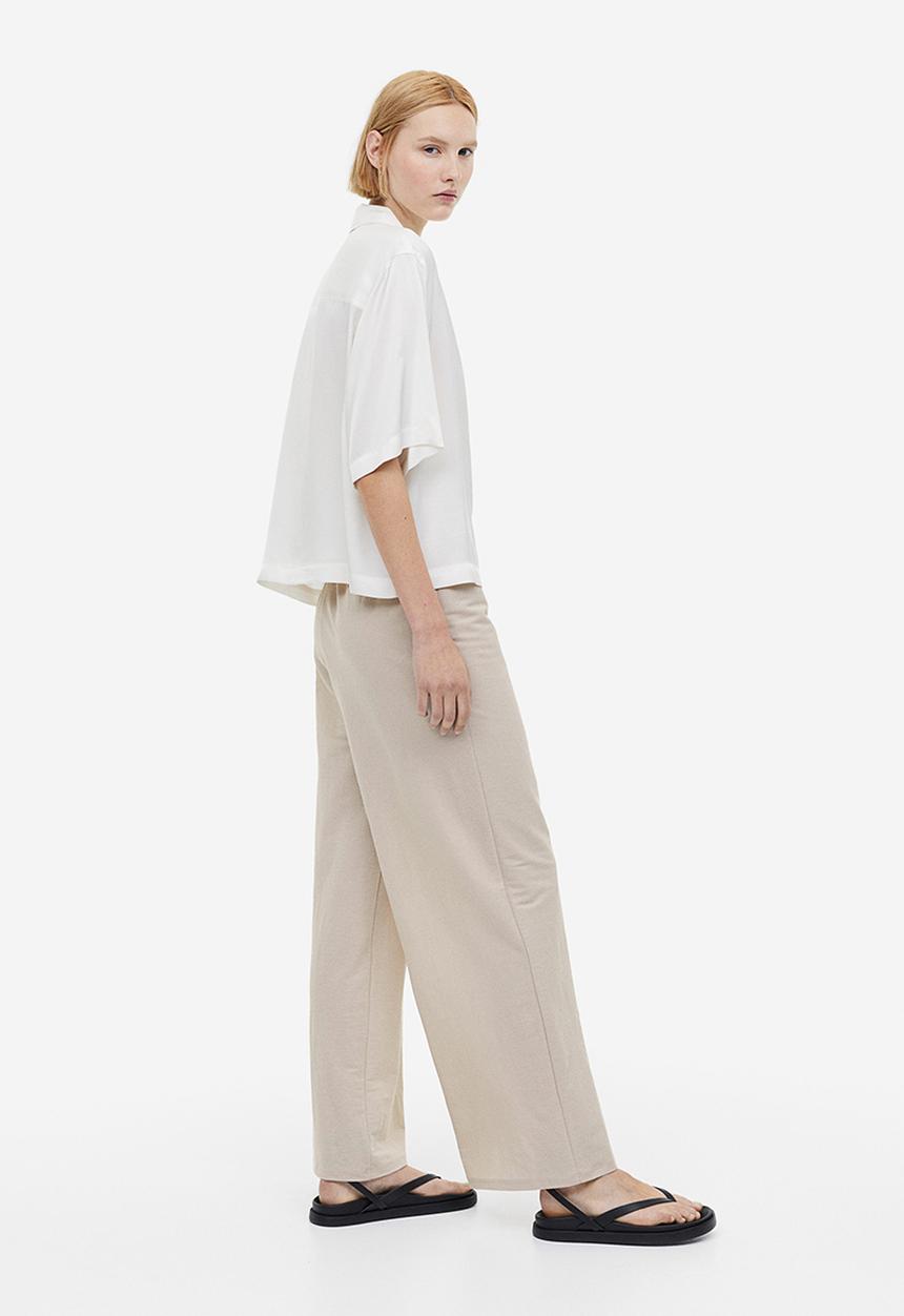 H&M - Pull-on jersey trousers - beige