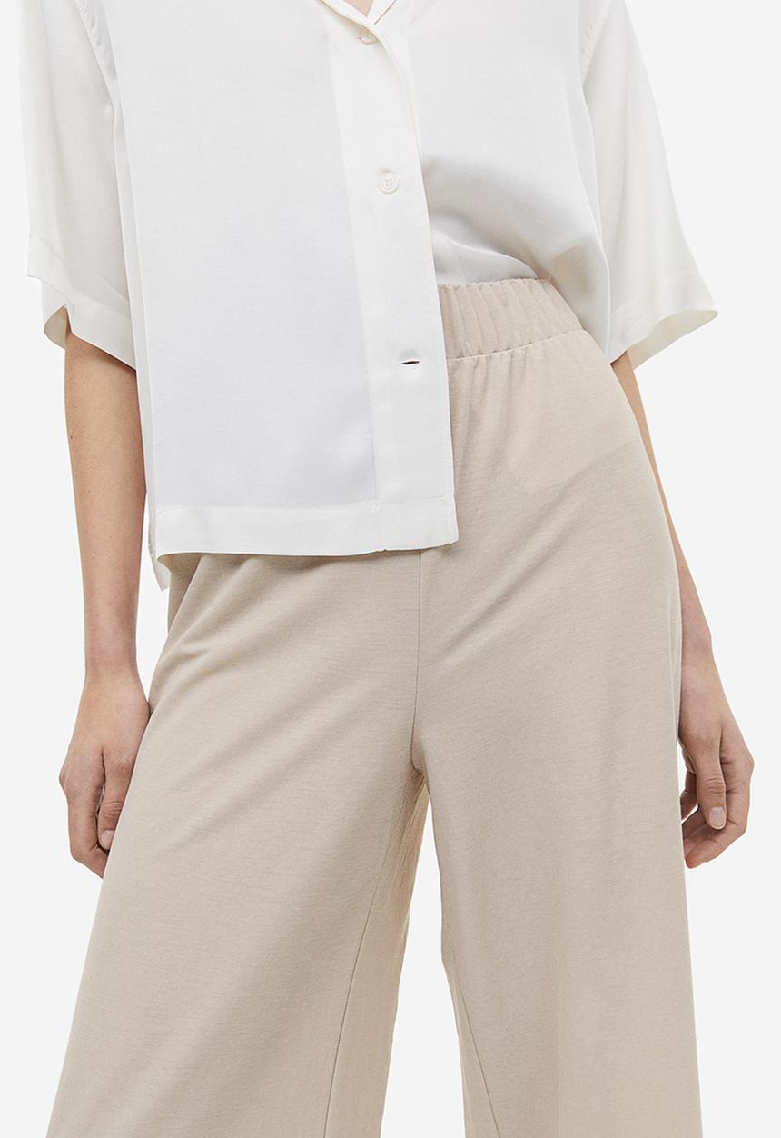 H&M - Pull-on jersey trousers - beige