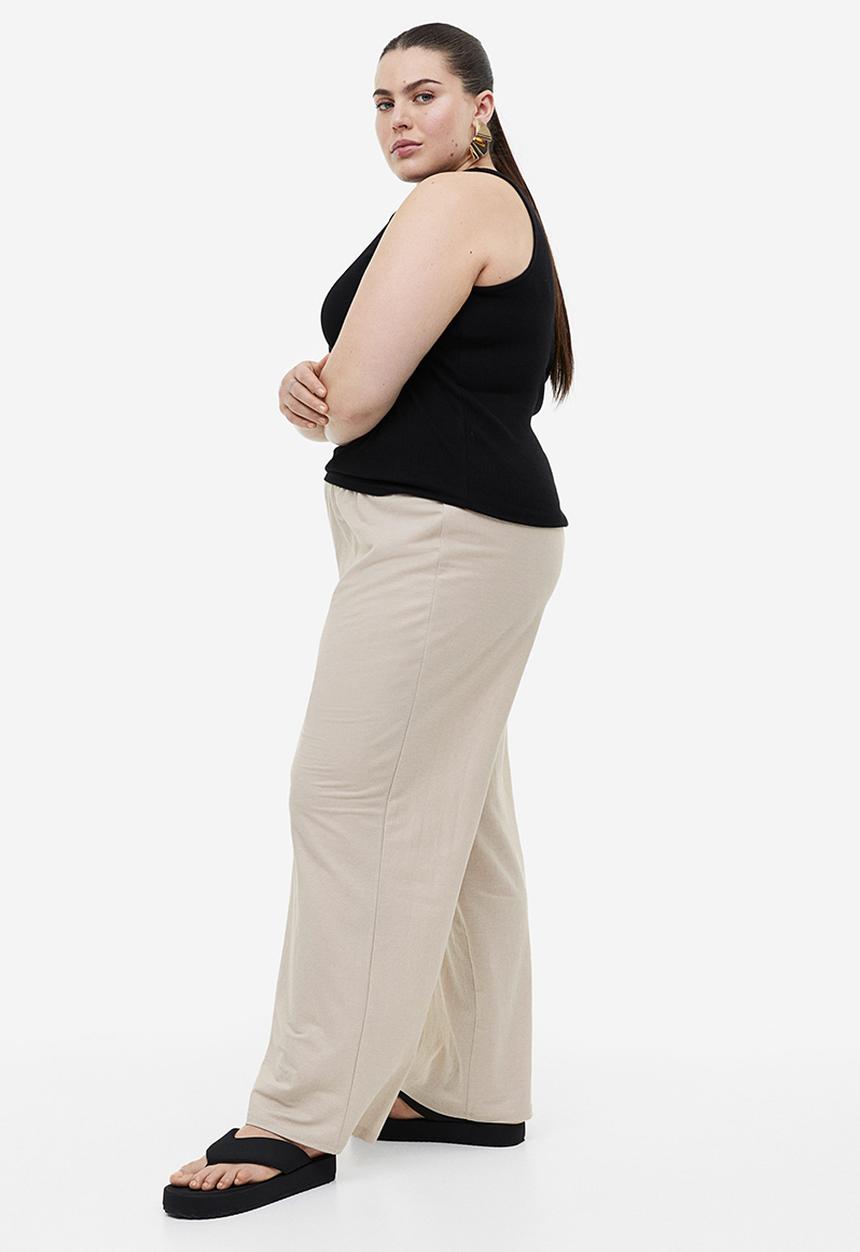 H&M - Pull-on jersey trousers - beige