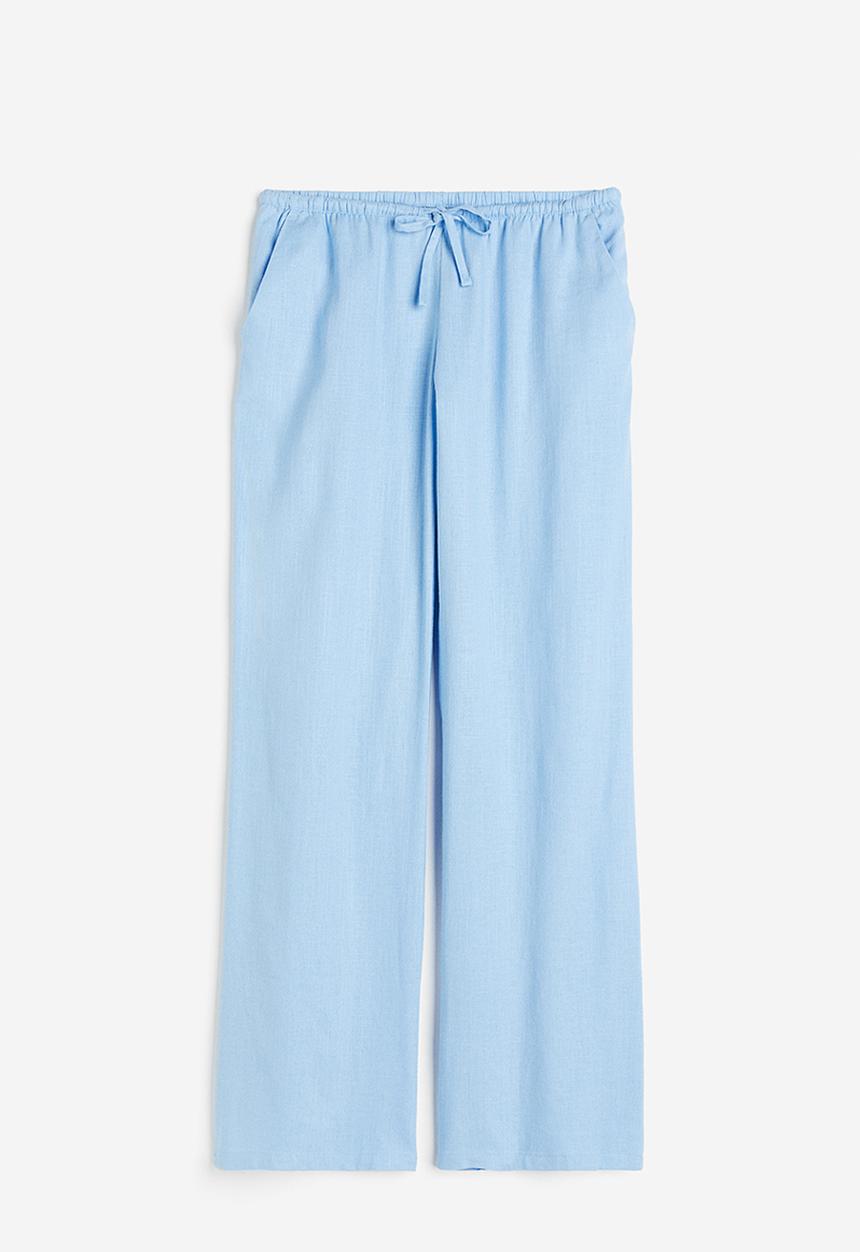 H&M - Wide trousers - light blue 