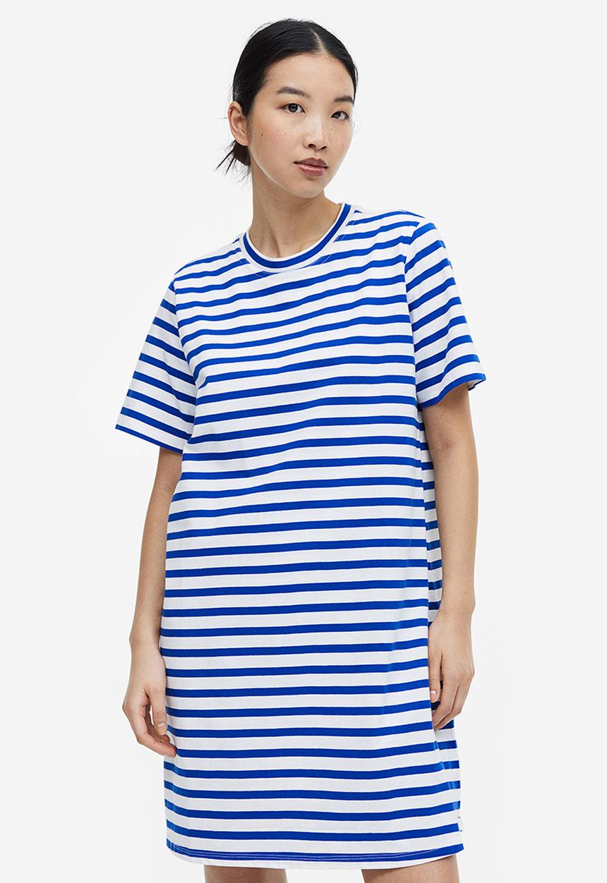 H&M - Mama t-shirt nursing dress - blue