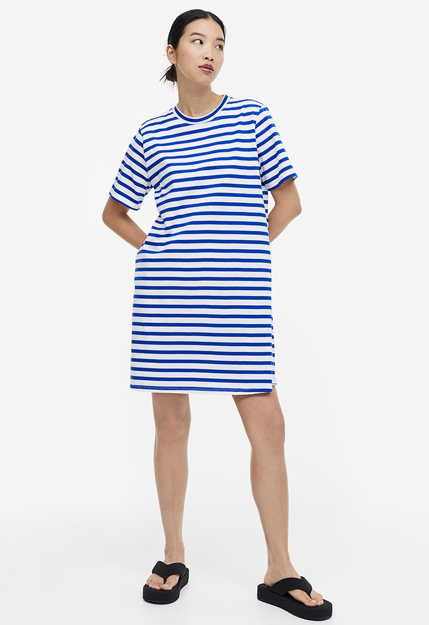 H&M - Mama t-shirt nursing dress - blue