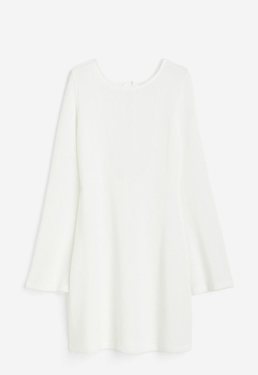 H&M - Tie-detail knitted dress - white