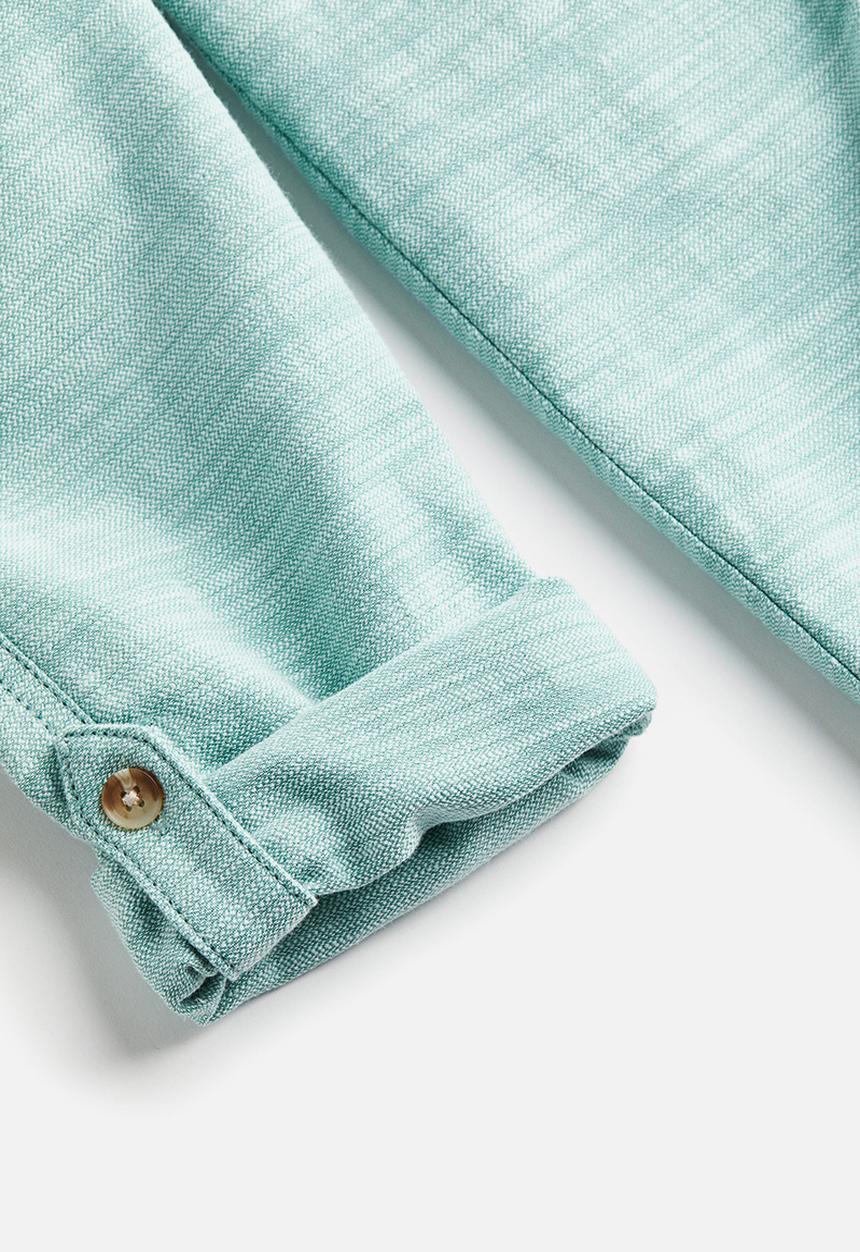 H&M - Loose fit roll-up trousers - light turquoise