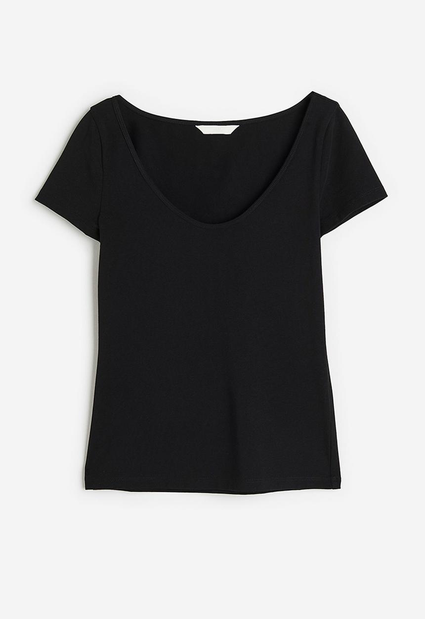 H&M - Fitted t-shirt - black