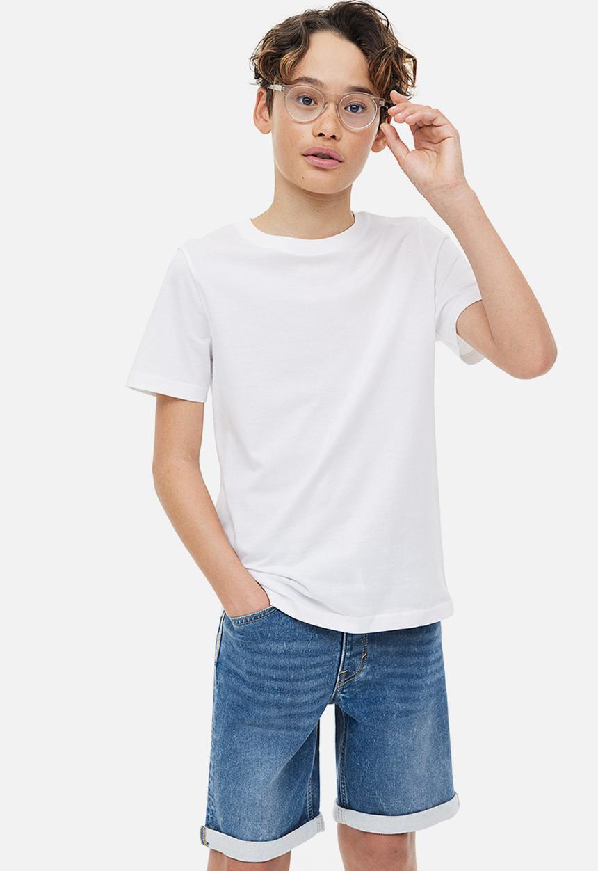 H&M - Super soft slim fit shorts - denim blue