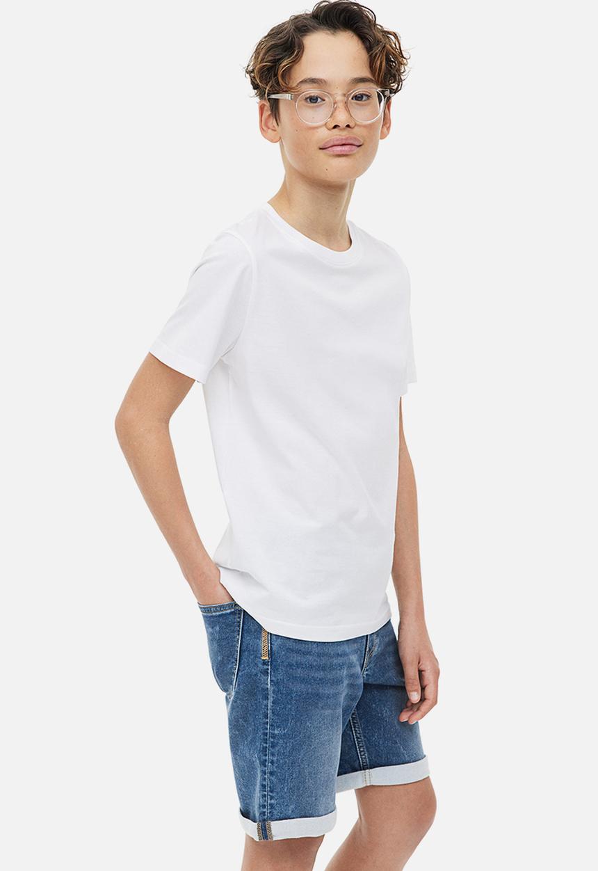 H&M - Super soft slim fit shorts - denim blue