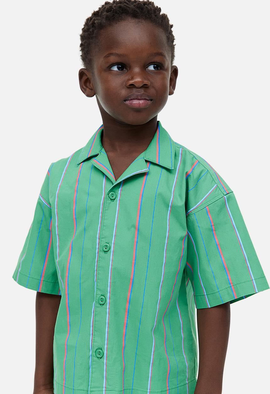 H&M - 2-Piece cotton set - green striped