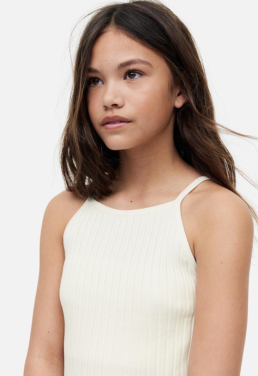 H&M - Rib-knit vest top - white