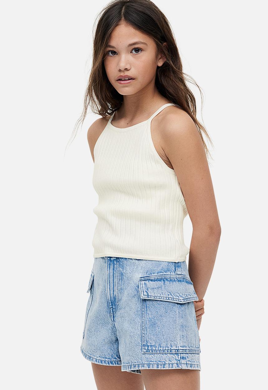 H&M - Rib-knit vest top - white