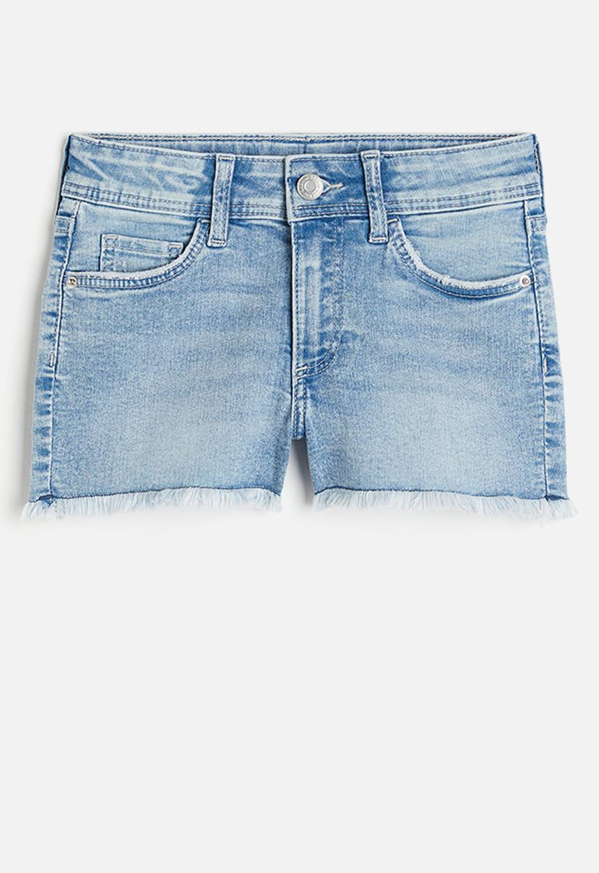 H&M - Denim shorts - light denim blue/butterfly