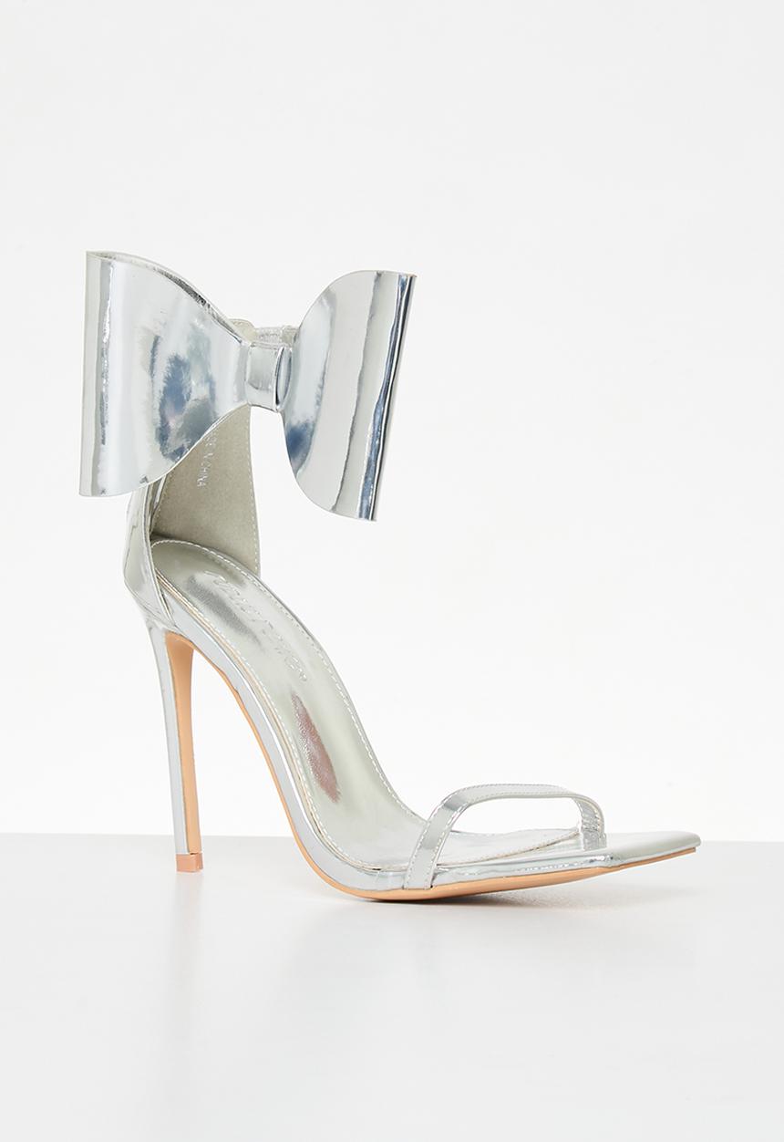 Public Desire - Ithica stiletto heel - silver mirror